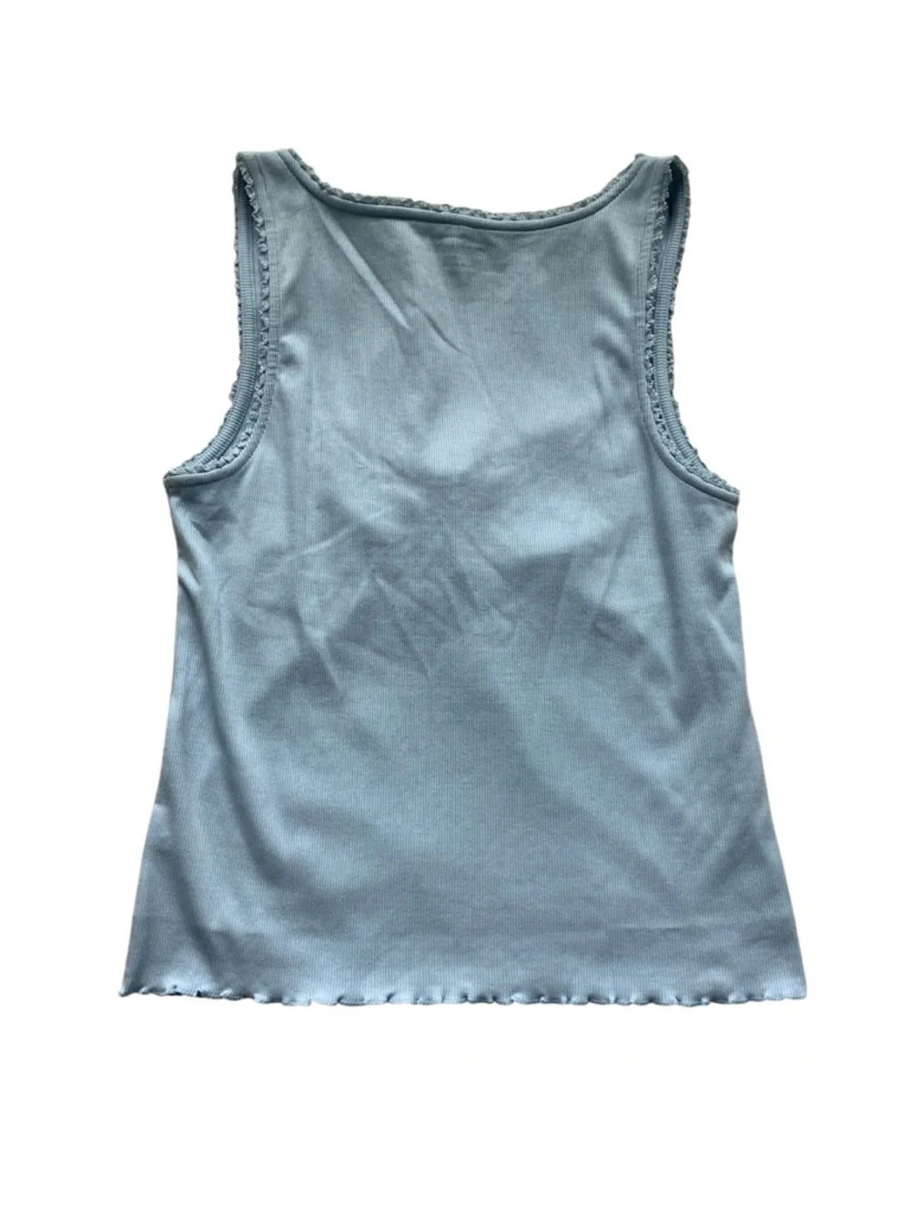 Old Navy Light Blue Ribbed Cinched-Front Tank Top size L - Picture 4 of 11